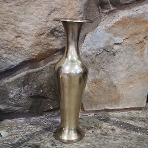 Elegant Vintage Brass 8 Inch Vase
